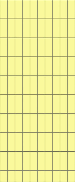 Yellow Vertical Block Tile Acrylic Shower Panel 2440mm x 1220mm ( 3mm Thick) - CladdTech