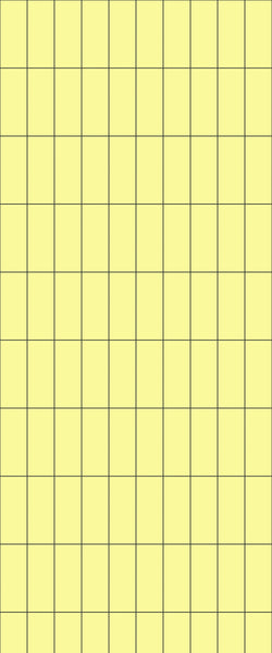 Yellow Vertical Block Tile Acrylic Shower Panel 2440mm x 1220mm ( 3mm Thick) - CladdTech