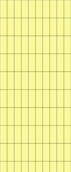 Yellow Vertical Block Tile Acrylic Shower Panel 2440mm x 1220mm ( 3mm Thick) - CladdTech