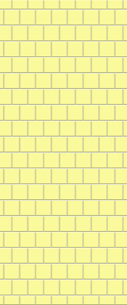 Yellow Large Square's Tile Acrylic Shower Wall Panel 2440mm x 1220mm ( 3mm Thick) - CladdTech