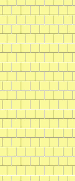 Yellow Large Square's Tile Acrylic Shower Wall Panel 2440mm x 1220mm ( 3mm Thick) - CladdTech