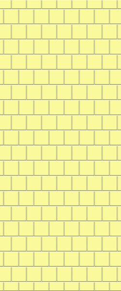 Yellow Large Square's Tile Acrylic Shower Wall Panel 2440mm x 1220mm ( 3mm Thick) - CladdTech