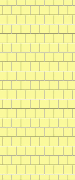 Yellow Large Square's Tile Acrylic Shower Wall Panel 2440mm x 1220mm ( 3mm Thick) - CladdTech