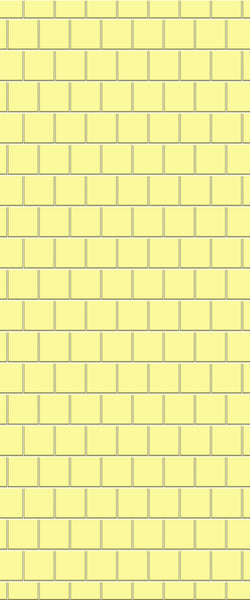 Yellow Large Square's Tile Acrylic Shower Wall Panel 2440mm x 1220mm ( 3mm Thick) - CladdTech