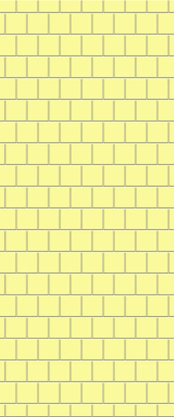 Yellow Large Square's Tile Acrylic Shower Wall Panel 2440mm x 1220mm ( 3mm Thick) - CladdTech