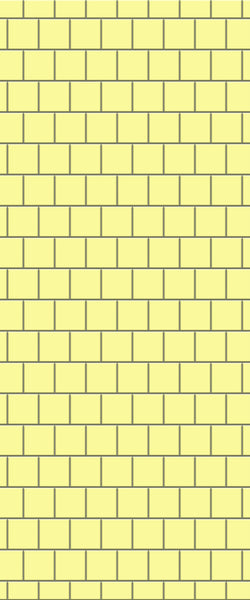 Yellow Large Square's Tile Acrylic Shower Wall Panel 2440mm x 1220mm ( 3mm Thick) - CladdTech