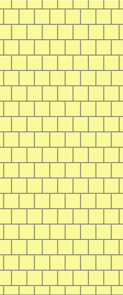 Yellow Large Square's Tile Acrylic Shower Wall Panel 2440mm x 1220mm ( 3mm Thick) - CladdTech