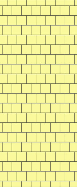 Yellow Large Square's Tile Acrylic Shower Wall Panel 2440mm x 1220mm ( 3mm Thick) - CladdTech