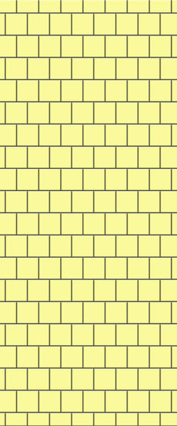 Yellow Large Square's Tile Acrylic Shower Wall Panel 2440mm x 1220mm ( 3mm Thick) - CladdTech