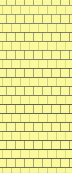 Yellow Large Square's Tile Acrylic Shower Wall Panel 2440mm x 1220mm ( 3mm Thick) - CladdTech