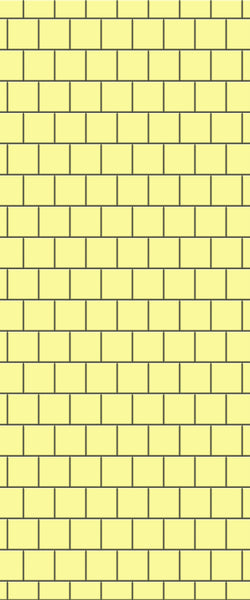 Yellow Large Square's Tile Acrylic Shower Wall Panel 2440mm x 1220mm ( 3mm Thick) - CladdTech