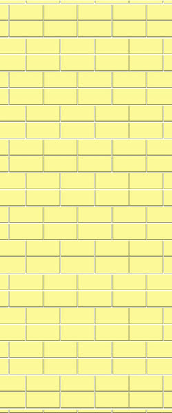 Yellow Brickbond Tile Acrylic Shower Wall Panel 2440mm x 1220mm ( 3mm Thick) - CladdTech