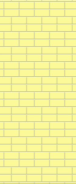Yellow Brickbond Tile Acrylic Shower Wall Panel 2440mm x 1220mm ( 3mm Thick) - CladdTech
