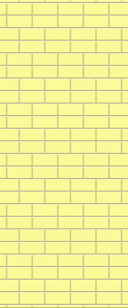 Yellow Brickbond Tile Acrylic Shower Wall Panel 2440mm x 1220mm ( 3mm Thick) - CladdTech