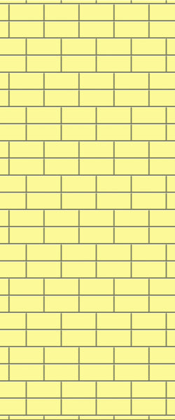 Yellow Brickbond Tile Acrylic Shower Wall Panel 2440mm x 1220mm ( 3mm Thick) - CladdTech