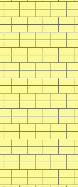 Yellow Brickbond Tile Acrylic Shower Wall Panel 2440mm x 1220mm ( 3mm Thick) - CladdTech
