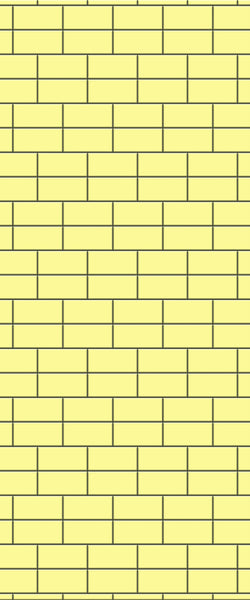 Yellow Brickbond Tile Acrylic Shower Wall Panel 2440mm x 1220mm ( 3mm Thick) - CladdTech