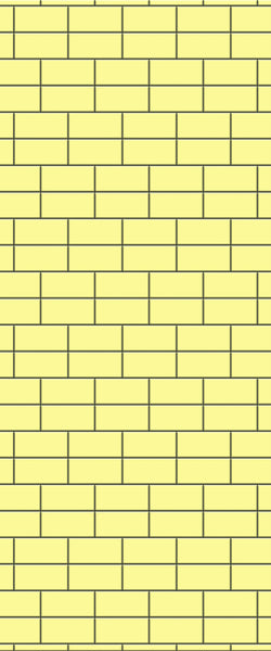 Yellow Brickbond Tile Acrylic Shower Wall Panel 2440mm x 1220mm ( 3mm Thick) - CladdTech