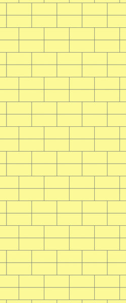 Yellow Brickbond Tile Acrylic Shower Wall Panel 2440mm x 1220mm ( 3mm Thick) - CladdTech