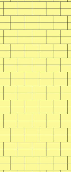 Yellow Brickbond Tile Acrylic Shower Wall Panel 2440mm x 1220mm ( 3mm Thick) - CladdTech