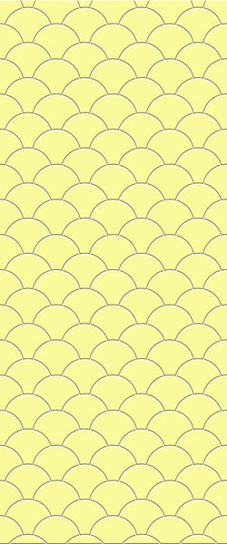 Yellow Fishscales Tile Acrylic Shower Panel 2440mm x 1220mm (3mm Thick) - CladdTech