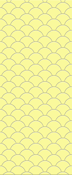 Yellow Fishscales Tile Acrylic Shower Panel 2440mm x 1220mm (3mm Thick) - CladdTech