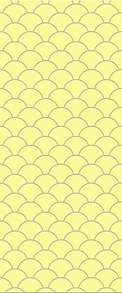 Yellow Fishscales Tile Acrylic Shower Panel 2440mm x 1220mm (3mm Thick) - CladdTech