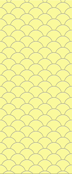 Yellow Fishscales Tile Acrylic Shower Panel 2440mm x 1220mm (3mm Thick) - CladdTech