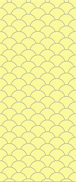 Yellow Fishscales Tile Acrylic Shower Panel 2440mm x 1220mm (3mm Thick) - CladdTech