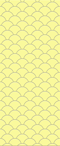 Yellow Fishscales Tile Acrylic Shower Panel 2440mm x 1220mm (3mm Thick) - CladdTech