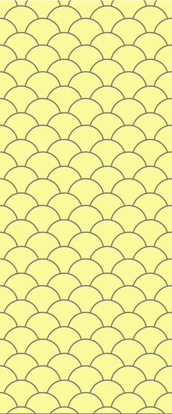 Yellow Fishscales Tile Acrylic Shower Panel 2440mm x 1220mm (3mm Thick) - CladdTech