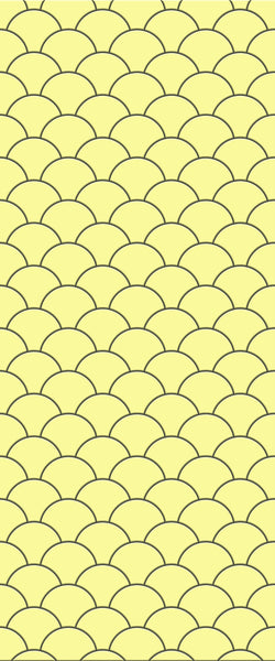 Yellow Fishscales Tile Acrylic Shower Panel 2440mm x 1220mm (3mm Thick) - CladdTech