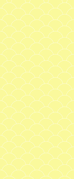 Yellow Fishscales Tile Acrylic Shower Panel 2440mm x 1220mm (3mm Thick) - CladdTech