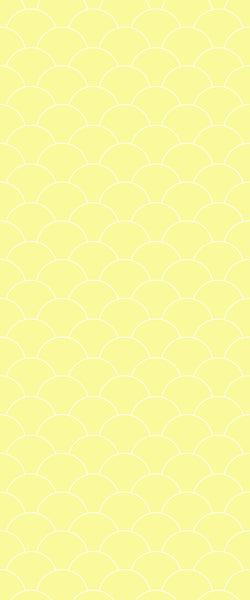 Yellow Fishscales Tile Acrylic Shower Panel 2440mm x 1220mm (3mm Thick) - CladdTech