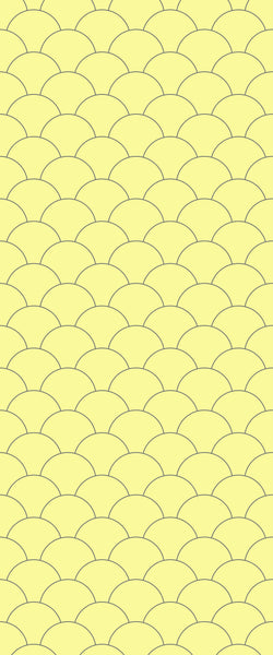 Yellow Fishscales Tile Acrylic Shower Panel 2440mm x 1220mm (3mm Thick) - CladdTech