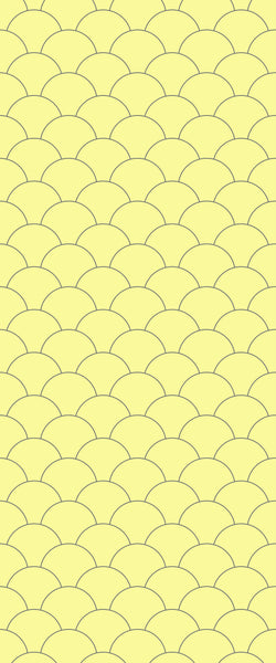Yellow Fishscales Tile Acrylic Shower Panel 2440mm x 1220mm (3mm Thick) - CladdTech