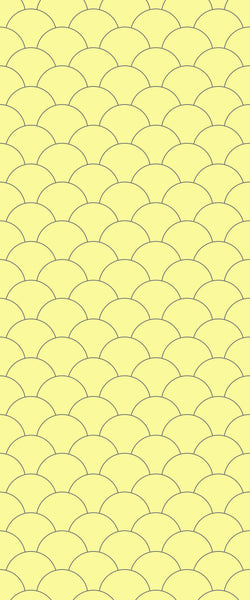 Yellow Fishscales Tile Acrylic Shower Panel 2440mm x 1220mm (3mm Thick) - CladdTech