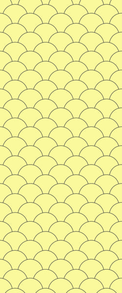 Yellow Fishscales Tile Acrylic Shower Panel 2440mm x 1220mm (3mm Thick) - CladdTech