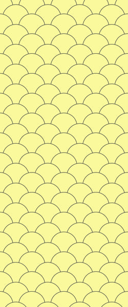 Yellow Fishscales Tile Acrylic Shower Panel 2440mm x 1220mm (3mm Thick) - CladdTech