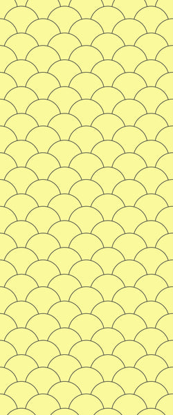 Yellow Fishscales Tile Acrylic Shower Panel 2440mm x 1220mm (3mm Thick) - CladdTech