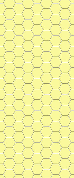 Yellow Hexagon Tile Acrylic Wall Panel 2440mm x 1220mm (3mm Thick) - CladdTech