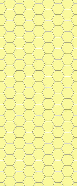 Yellow Hexagon Tile Acrylic Wall Panel 2440mm x 1220mm (3mm Thick) - CladdTech