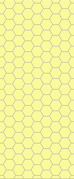Yellow Hexagon Tile Acrylic Wall Panel 2440mm x 1220mm (3mm Thick) - CladdTech
