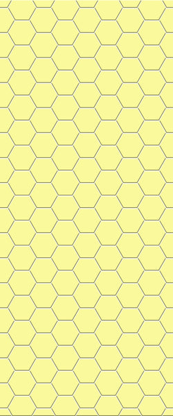 Yellow Hexagon Tile Acrylic Wall Panel 2440mm x 1220mm (3mm Thick) - CladdTech