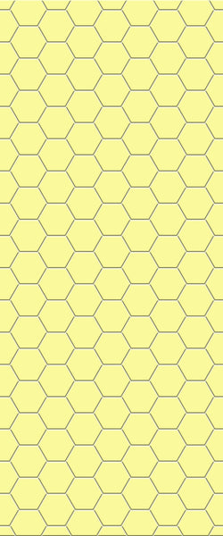 Yellow Hexagon Tile Acrylic Wall Panel 2440mm x 1220mm (3mm Thick) - CladdTech