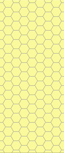 Yellow Hexagon Tile Acrylic Wall Panel 2440mm x 1220mm (3mm Thick) - CladdTech