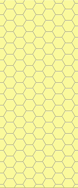 Yellow Hexagon Tile Acrylic Wall Panel 2440mm x 1220mm (3mm Thick) - CladdTech