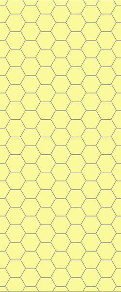 Yellow Hexagon Tile Acrylic Wall Panel 2440mm x 1220mm (3mm Thick) - CladdTech