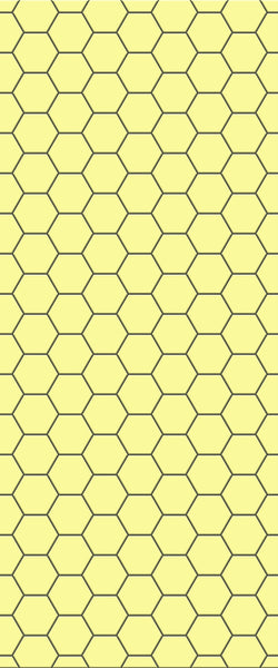 Yellow Hexagon Tile Acrylic Wall Panel 2440mm x 1220mm (3mm Thick) - CladdTech