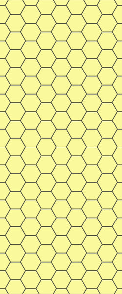 Yellow Hexagon Tile Acrylic Wall Panel 2440mm x 1220mm (3mm Thick) - CladdTech